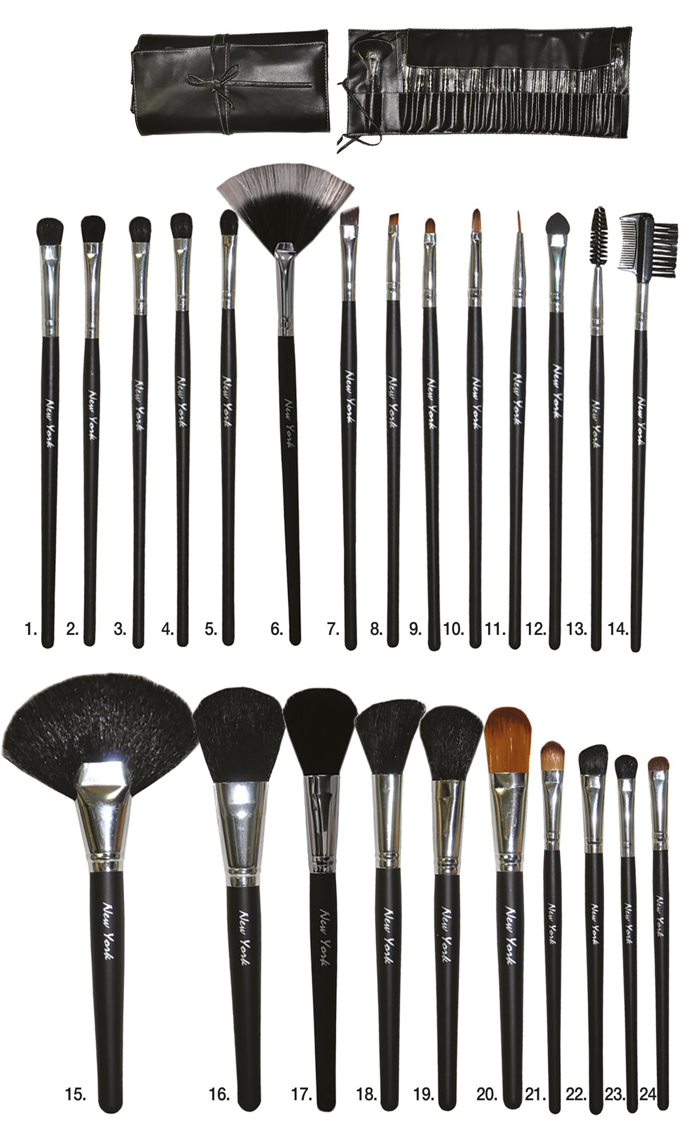 Kit de 24 Brochas de Pony y Cabra