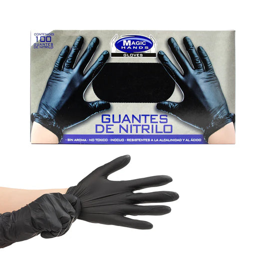 Guantes de Nitrilo Negro Medianos